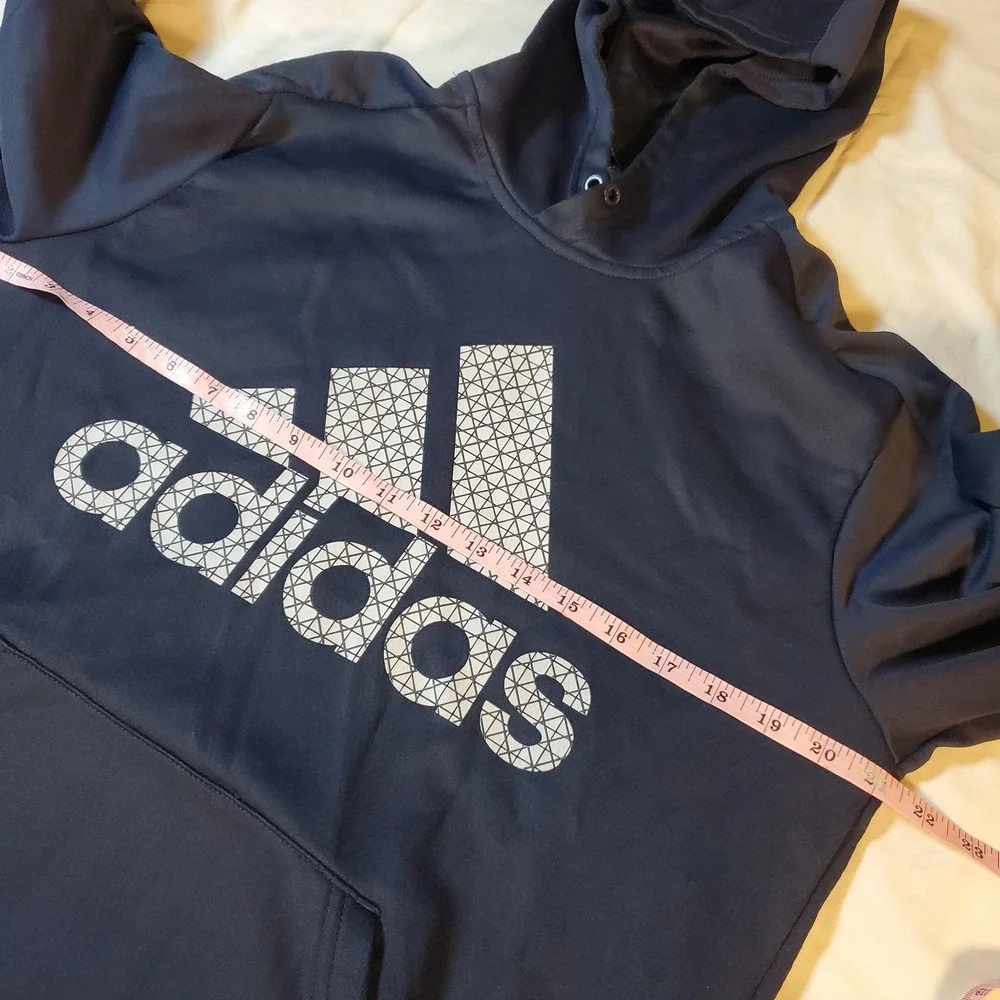 Adidas Logo Pullover Men's Hoodie, Size‎ M Navy Blue Athletic